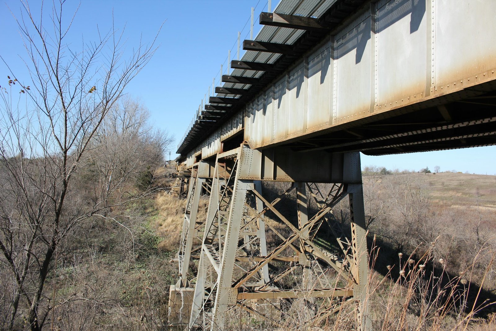Looking west